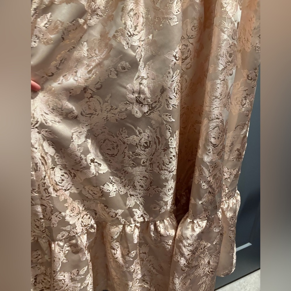 Anthropologie if by sea (v Chapman style) maxi event dress pink fit& flare XS - Picture 6 of 11